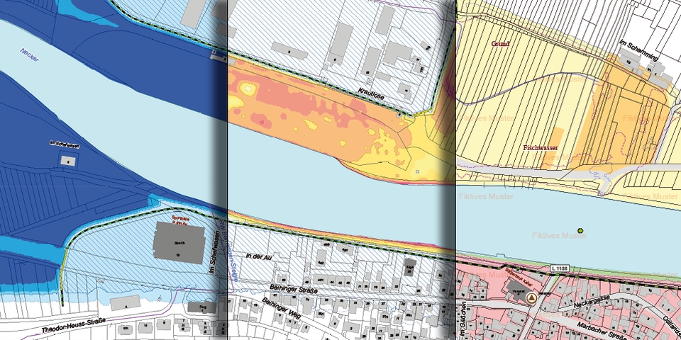 Hochwassergefahrenkarten und Hochwasserrisikokarten