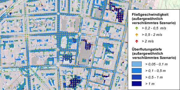 Starkregengefahrenkarte 