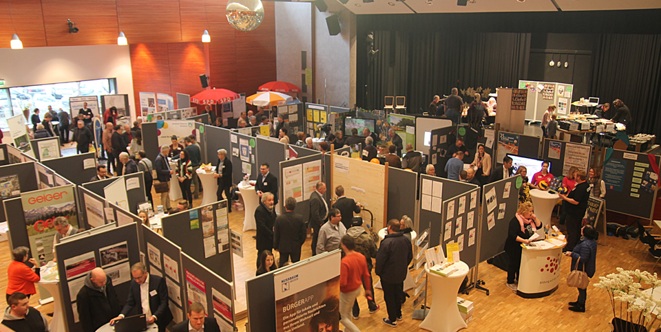 Ausstellung zum Thema Hochwasser auf dem Kommunaltag 2019